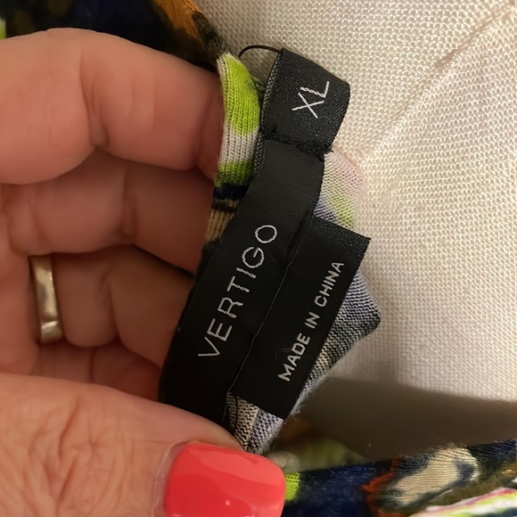 Vertigo Paris colorful tie dye stripe sundress bohemian DEEP OPEN BACK sz XL - Picture 5 of 12